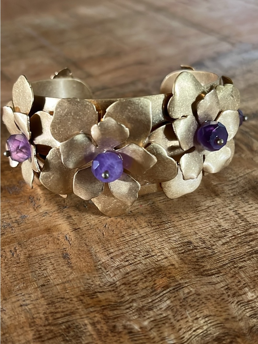 Boheme Amethyst Cuff Bracelet